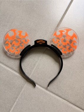 Disney Light Up Halloween Bat Ear Headband with Neon Orange Bats